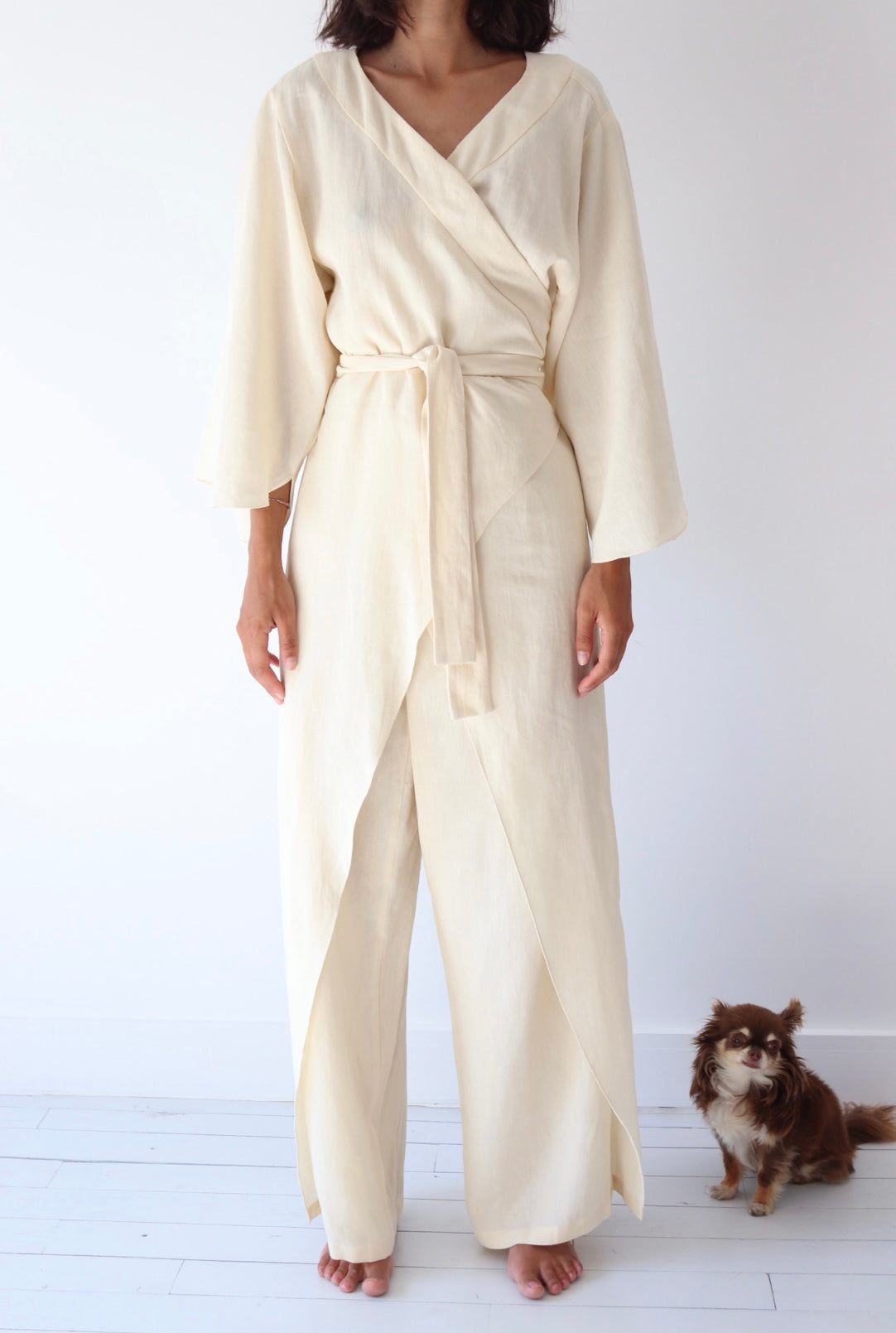 PRE-ORDER linen wrap jumpsuit